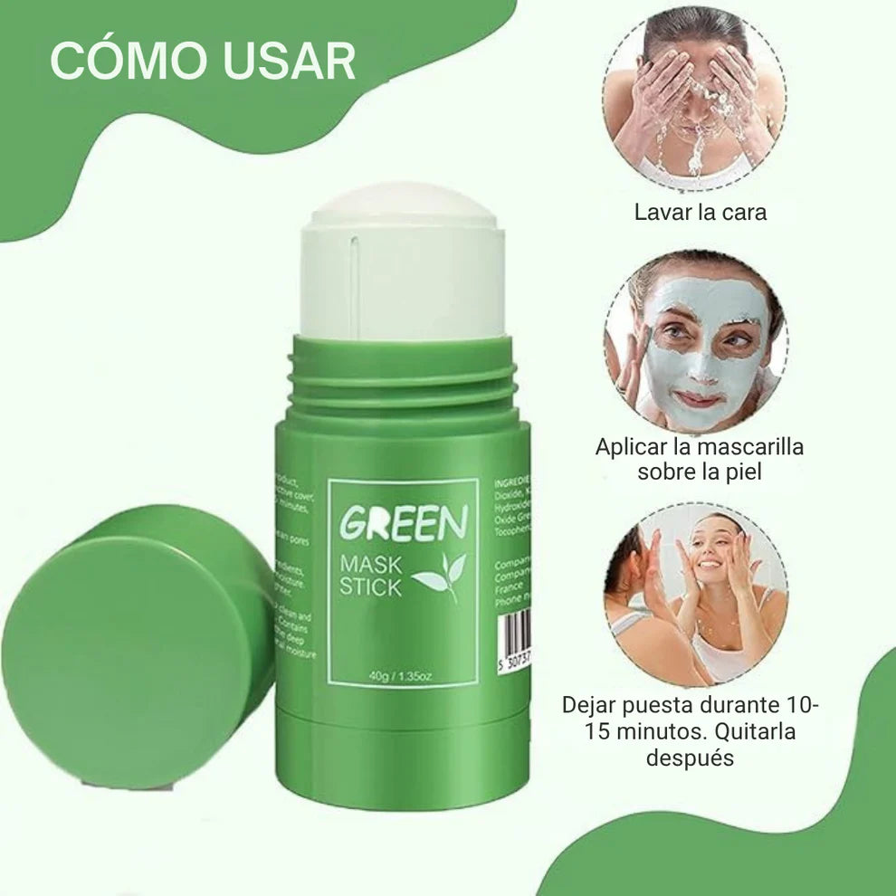 Mascarilla Stick de Té Verde – Limpieza Profunda & Poros Refinados