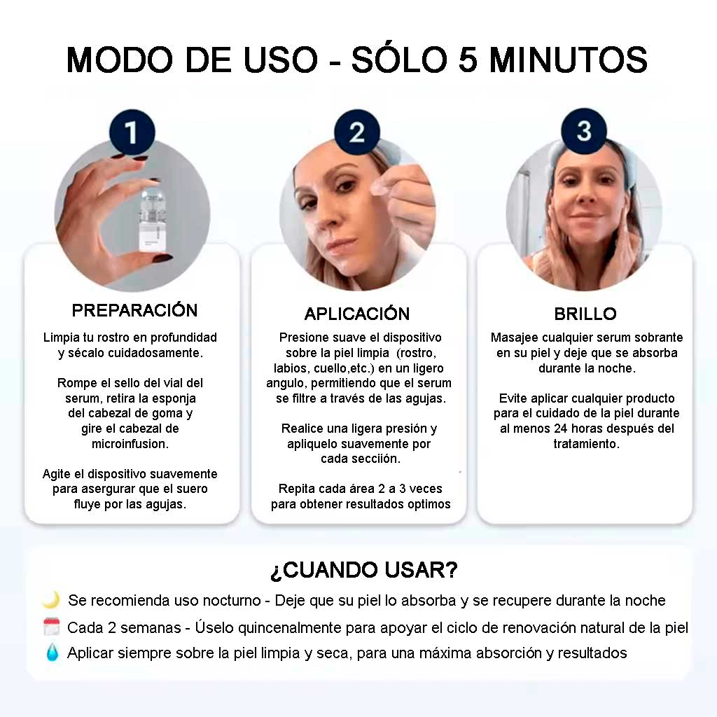 Rodillo facial + Esencia de Ácido Hialurónico