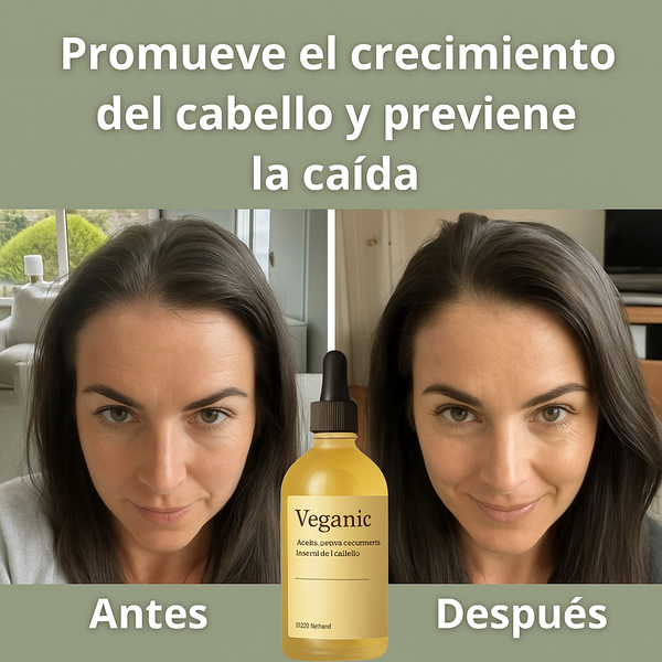 Aceite Veganic Crecimiento Capilar Fuerza