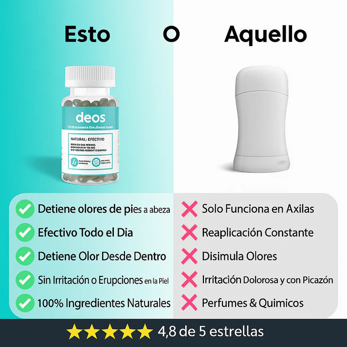Desodorante cápsulas naturales para frescura total